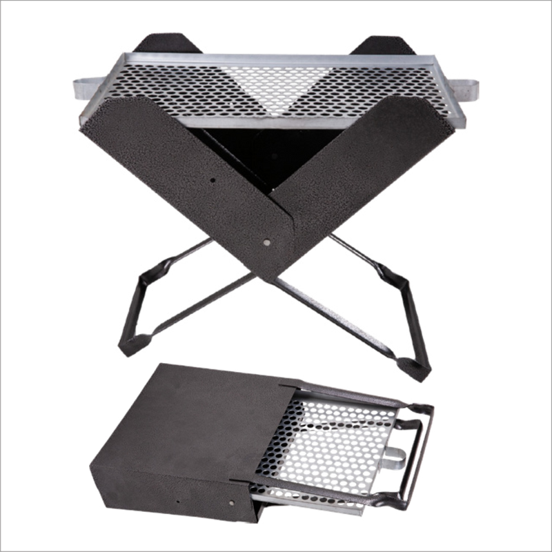 CHURRASQUEIRA DOBRÁVEL PORTÁTIL INOX ‑ GALV. PINTADA